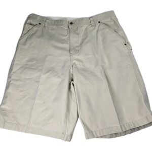 Canyon River Blues Beige Cargo Carpenter Shorts Men's Size 38 Inseam 11‎ Zip Fly
